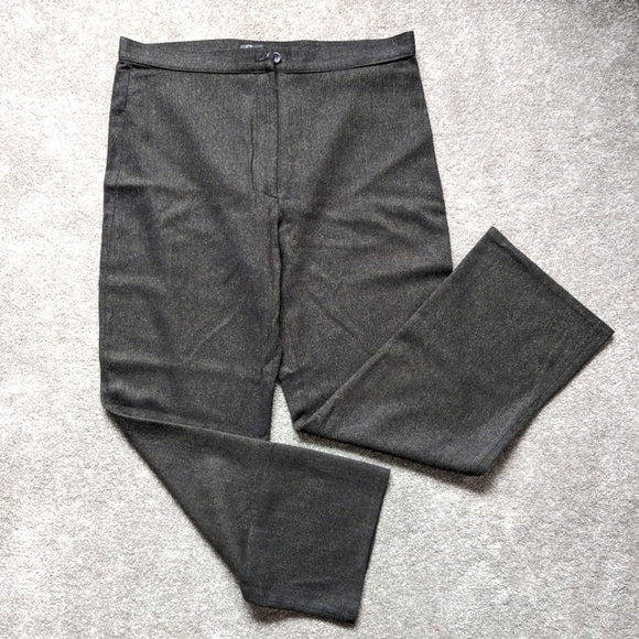 Wool blend dark green and black formal pants women's Large - Picture 1 of 10